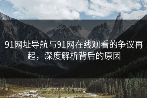 91网址导航与91网在线观看的争议再起，深度解析背后的原因