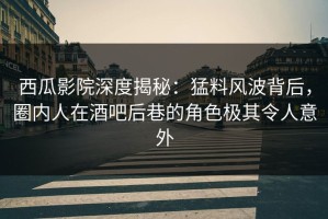 西瓜影院深度揭秘：猛料风波背后，圈内人在酒吧后巷的角色极其令人意外